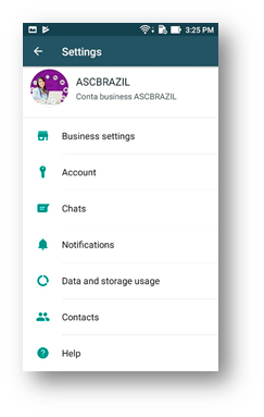 Veja como fica a tela de configurações para as empresas