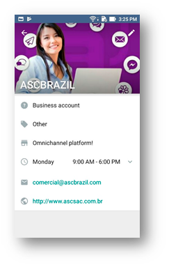 Visão da empresa cliente para o Agente de relacionamento com o cliente