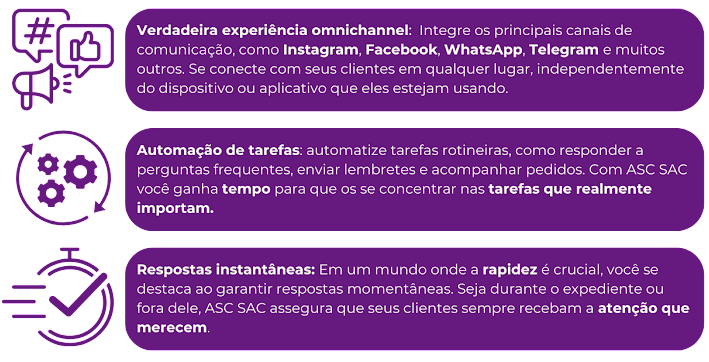 Utlize ASC SAC e forneça um atendimento diferenciado e sempre presente para seus clientes.