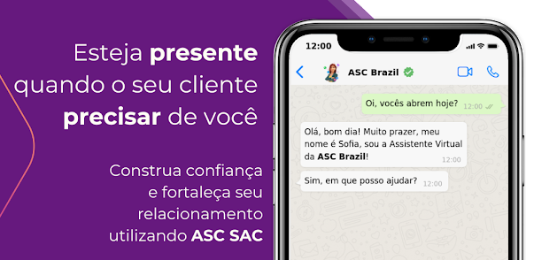 Utlize ASC SAC e forneça um atendimento diferenciado e sempre presente para seus clientes.