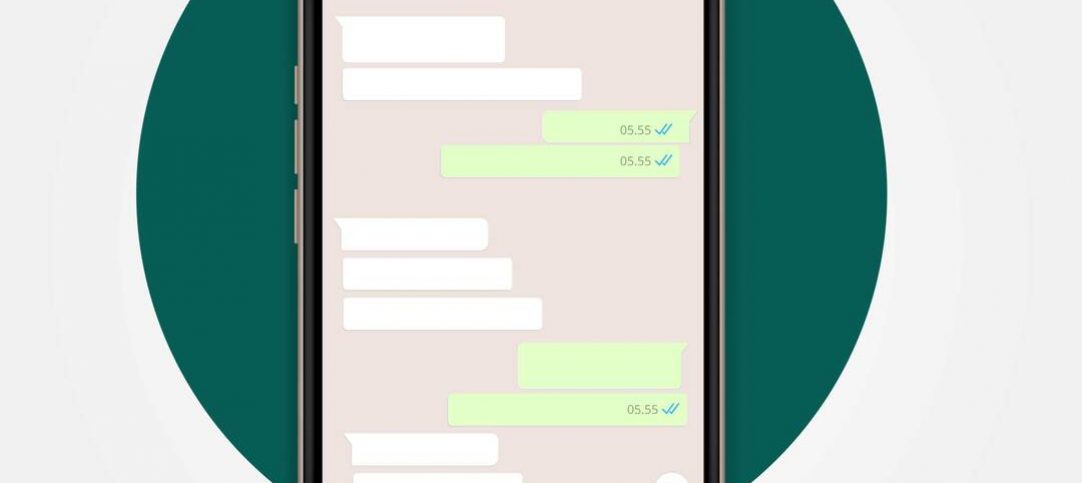 Celular com página aberta em uma enquete do WhatsApp enviada em uma conversa.